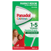 Panadol Children 1-5 Years Suspension Strawberry Flavour 100mL (Limit ONE per Order)